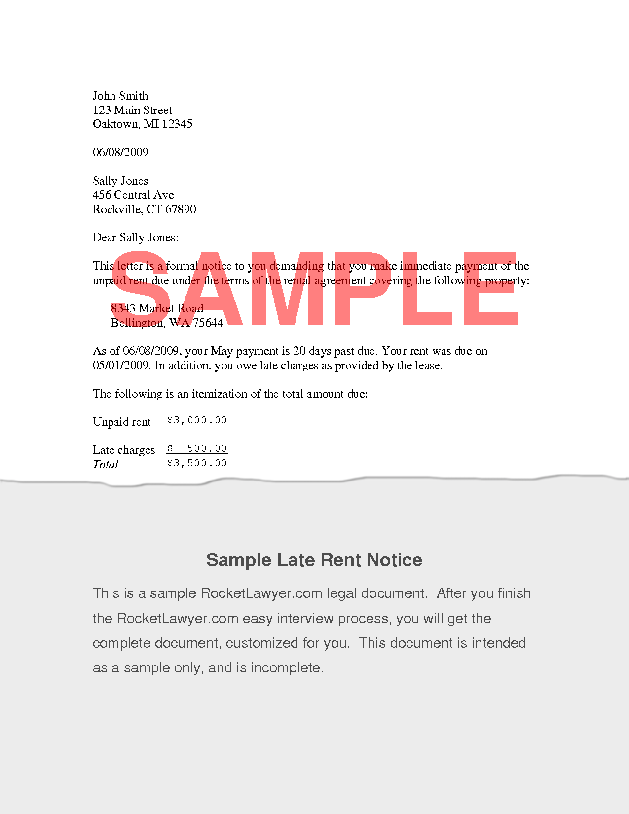 Late Payment Notice Free Printable Documents