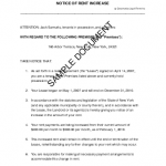 Sample Rent Increase Letter To Tenant 