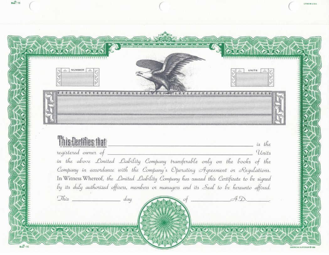 Free Printable Blank Stock Certificates