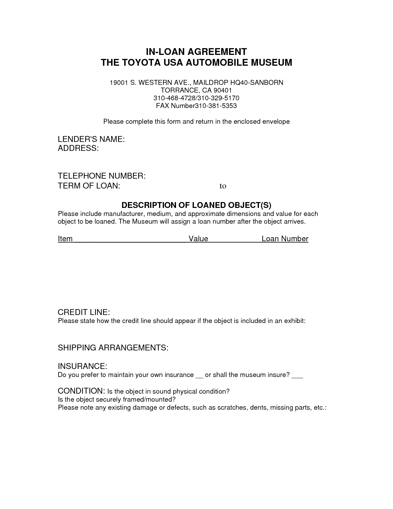 Car Payment Contract Template Free Printable Documents