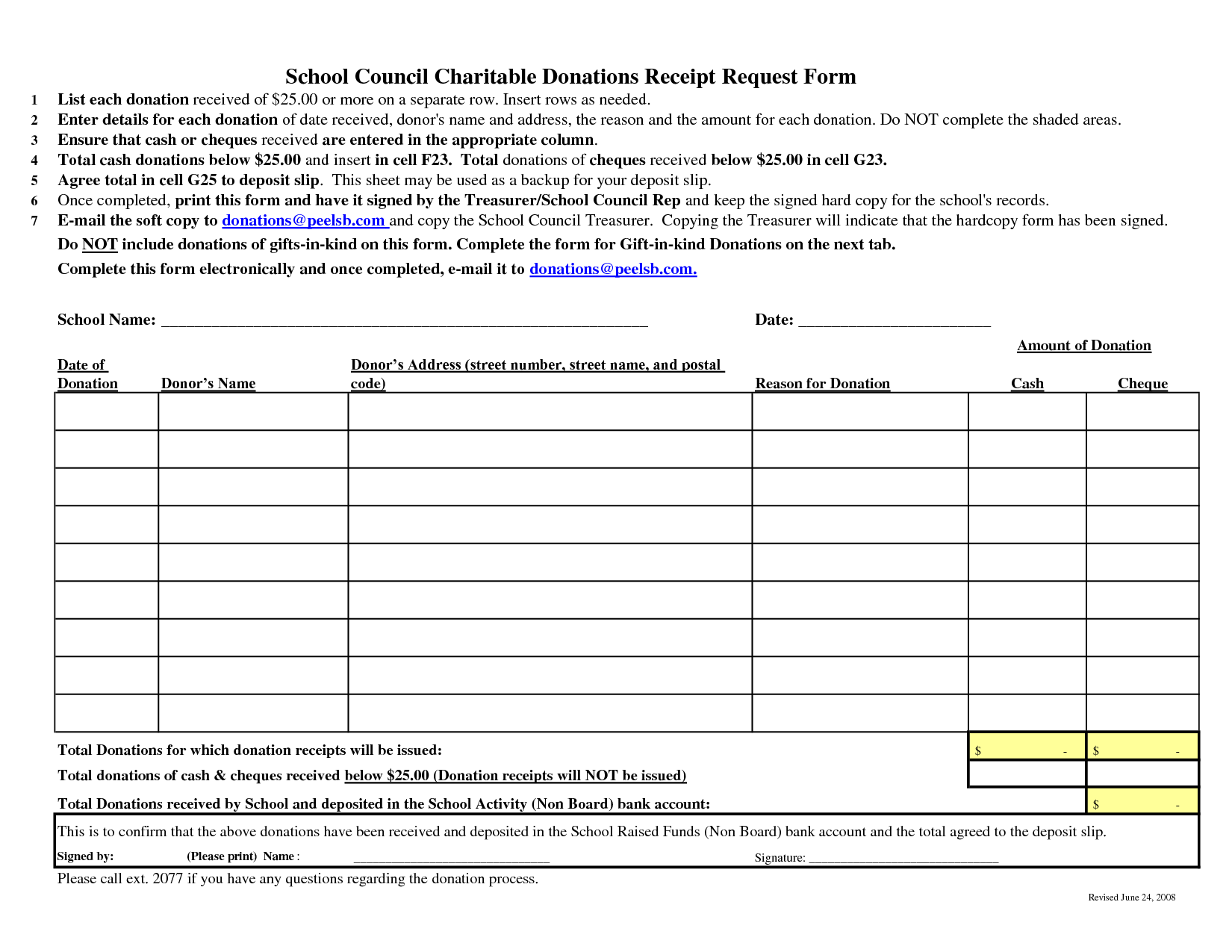 Charity Donation Form Template Free Printable Documents