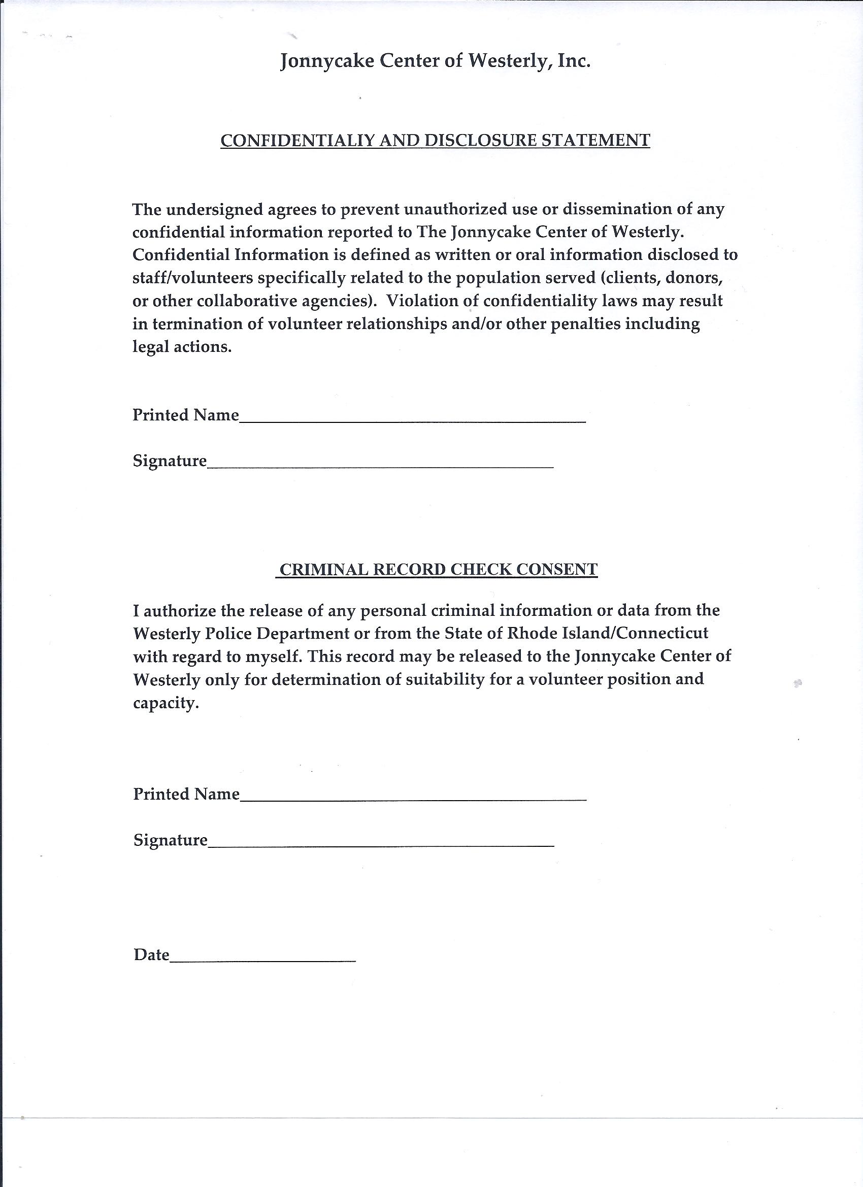 Confidentiality Agreement Forms Free Printable Documents