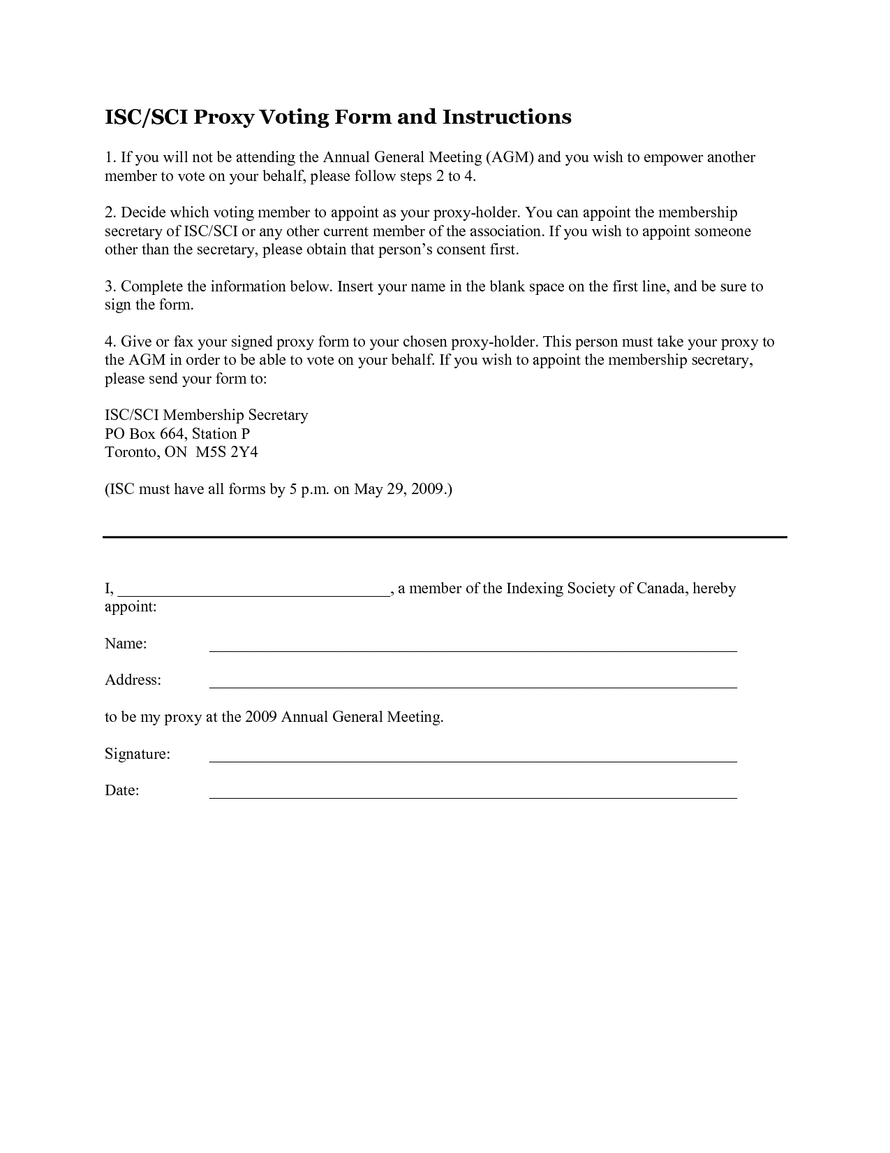 Free Printable Hoa Proxy Form Printable Forms Free Online