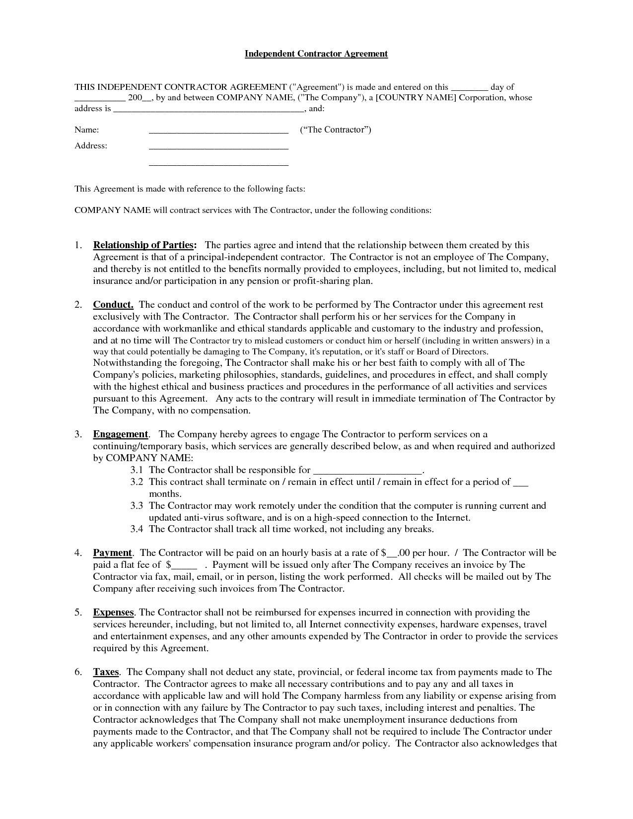 independent-contractor-contract-sample-free-printable-documents