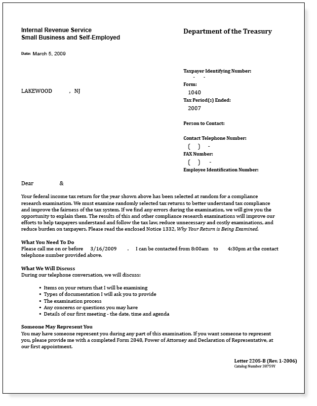 Irs Response Letter Template