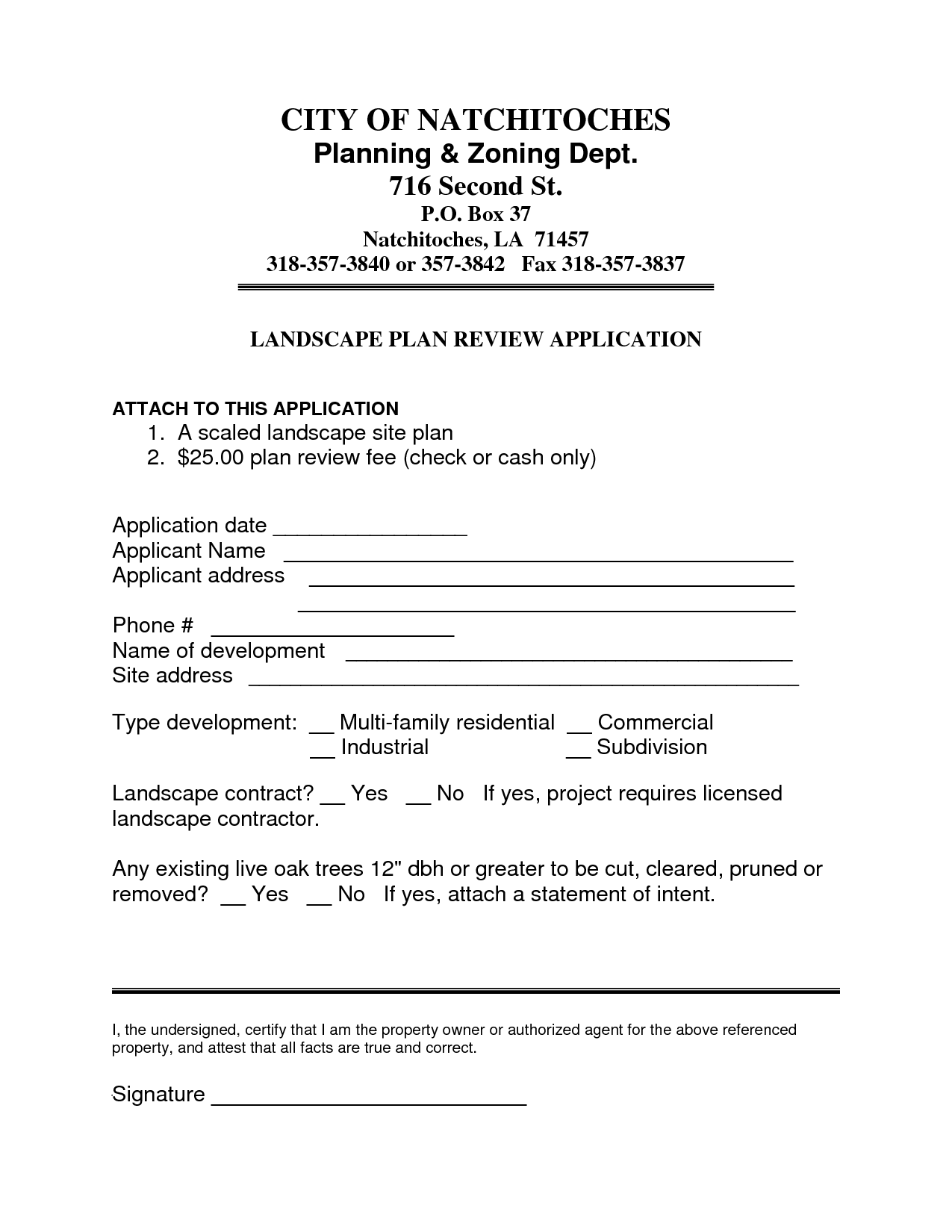 Landscape Contract Free Printable Documents