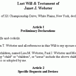 Last Will And Testament Sample