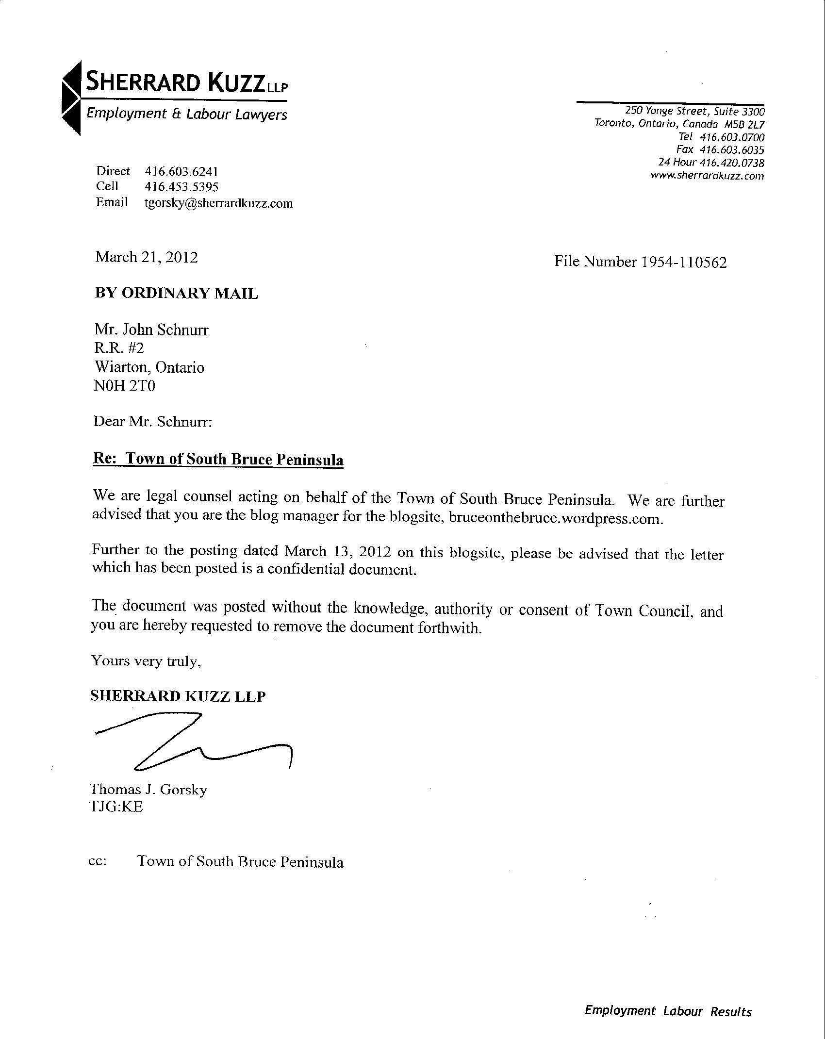Lawyer Letter Template