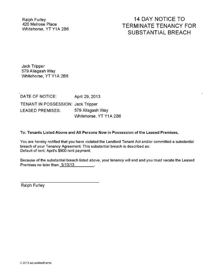 Letter Of Not Renewing Lease - Free Printable Documents