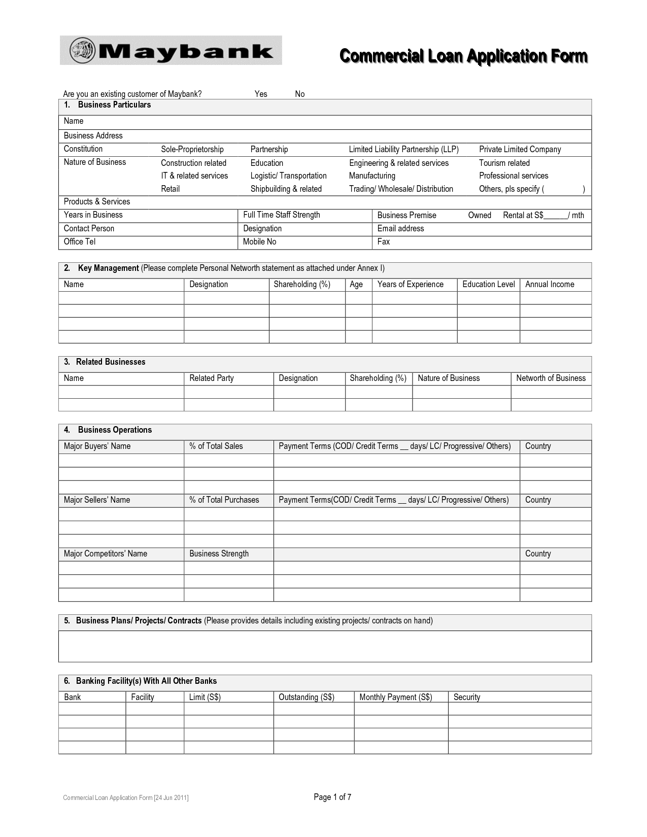 Loan Application Template - Free Printable Documents
