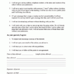 Parental Agreement Contract 