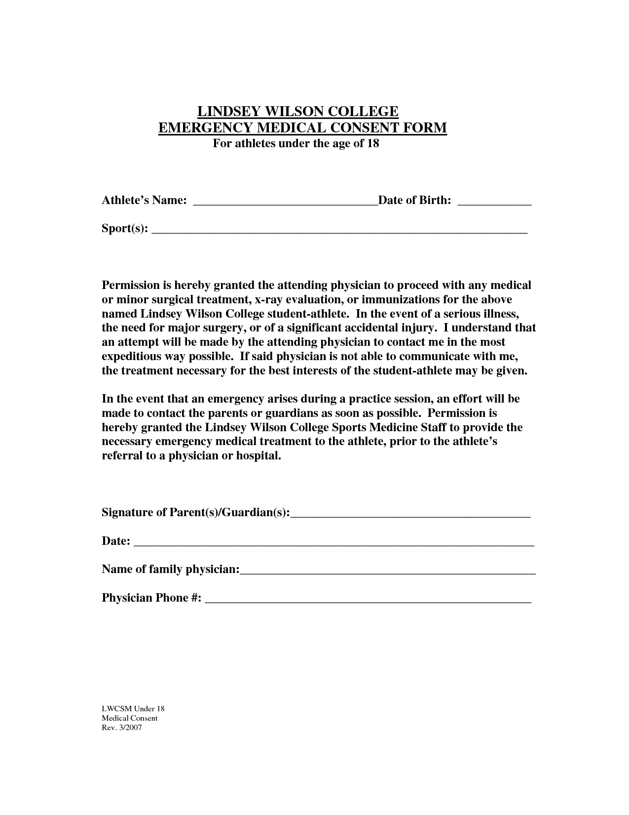 st. george shuttle parent consent form