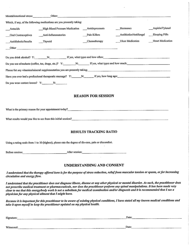 Personal Training Forms Free Printable Documents