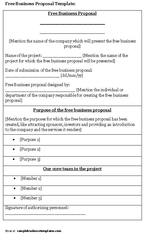 free proposal template download