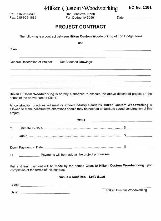 Repair Contract Free Printable Documents