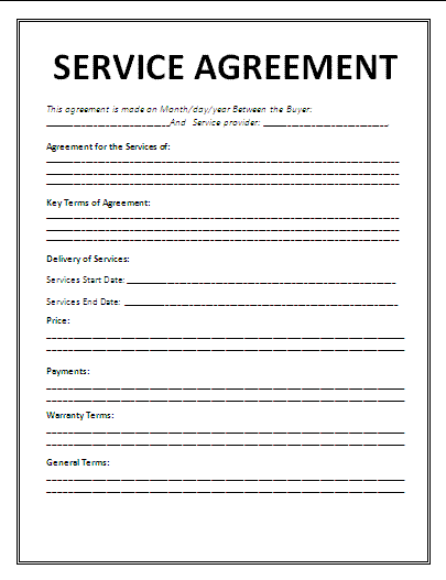 service-contract-template-free-printable-documents