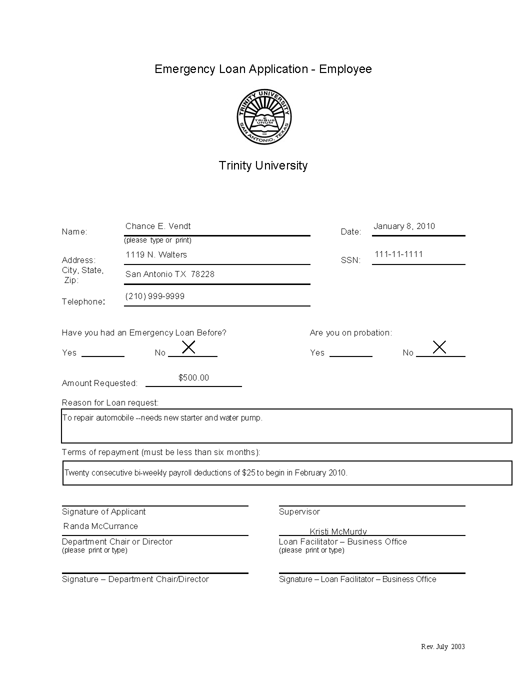 loan form - Free Printable Documents
