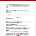 purchase agreement template 