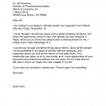 Letter Of Resignation Sample