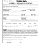 Wedding Videography Contract Template 
