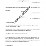 Amendment To Lease Agreement Form