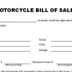 Bill Of Sale For Motorcycle