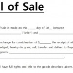 Bill Of Sale Template Free