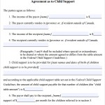 Child Support Agreement Template Free Download