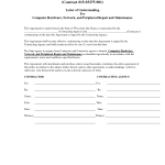 Computer Maintenance Contract Agreement Sample