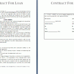 Contract For Loan