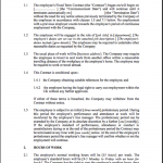 Contract Of Employment Template