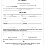 Free Vehicle Bill Of Sale Form