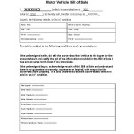 Free Vehicle Bill Of Sale Form