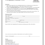 Photography Release Form Template 