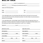 Printable Bill Of Sale For Car 