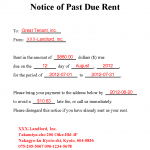 Sample Past Due Rent Letter 