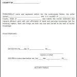 Affidavit Form Sample
