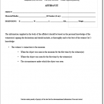 Affidavit Form Sample