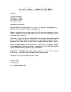 Simple Attorney Demand Letter Sample Template