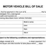 Bill Of Sale For Car