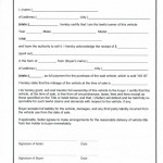 Bill Of Sale Form For Car