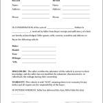 Bill Of Sale Form For Car