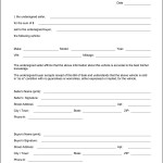 Bill Of Sell Form