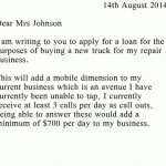 Business Loan Application Letter Sample