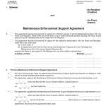 Child Support Agreement Between Parents Form