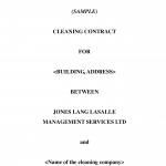 Cleaning Contract Sample