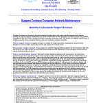 Computer Maintenance Contract Sample