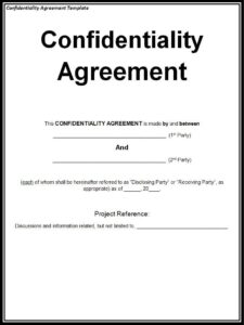 Simple Confidentiality Agreement Sample Template
