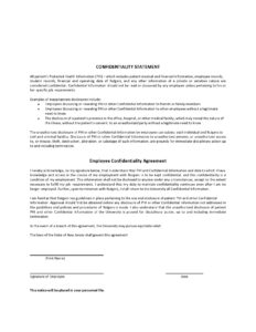 Simple Confidentiality Agreement Template
