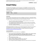 Corporate Email Policy Sample